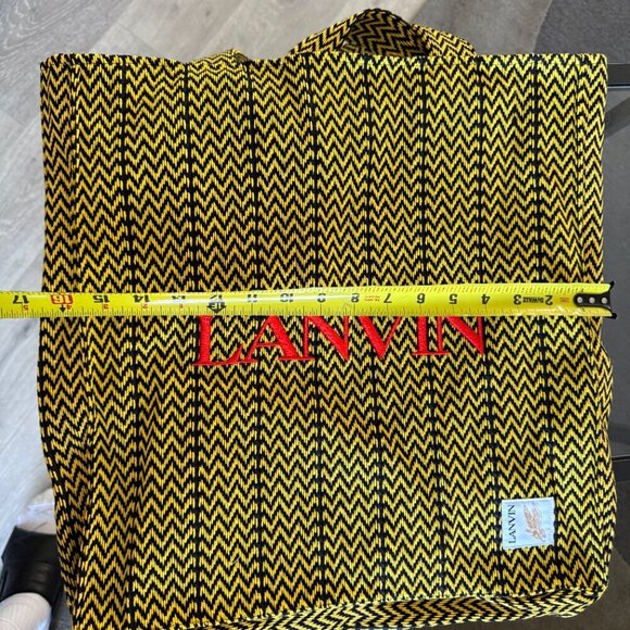 Lanvin X future Curb Cotton Tote Bag, Yellow and Black - Picture 13 of 15